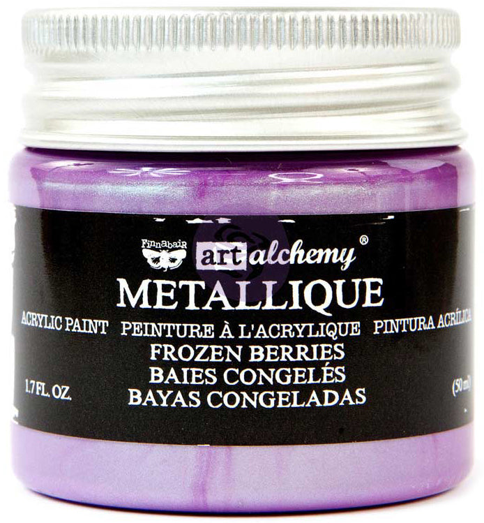 Prima Marketing Finnabair Art Alchemy Acrylic Paint 1.7 Fluid Ounces - Metallique Frozen Berries