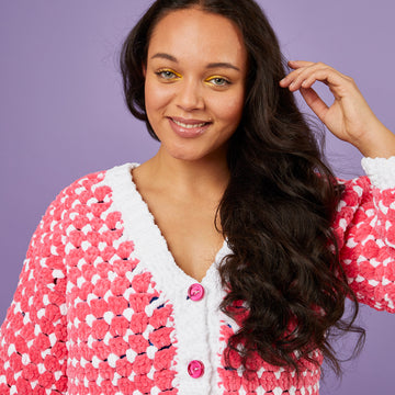 Carefree Cardigan - Free Crochet Pattern for Women in Paintbox Yarns Chenille by Paintbox Yarns