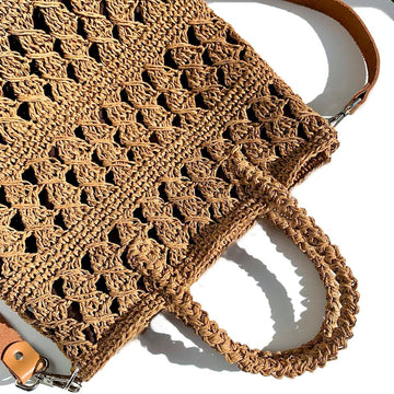 Twisted raffia Tote bag