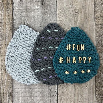 Eggtastic Dishcloth Canvas (Garter Version)