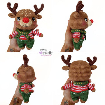 Rudy Helper Reindeer Amigurumi