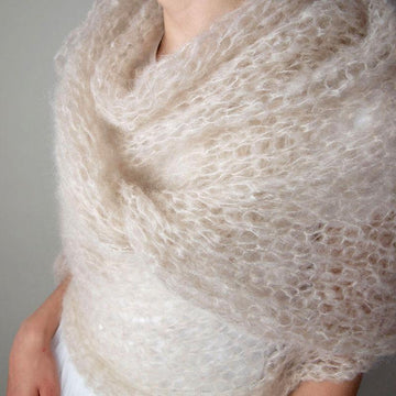 Light knit stole mohair