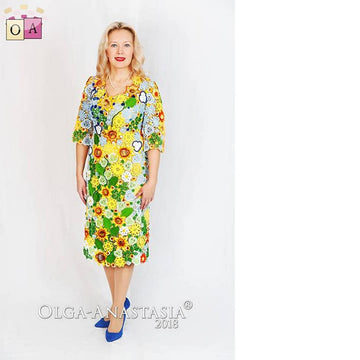 Dress with sunflower Irish lace