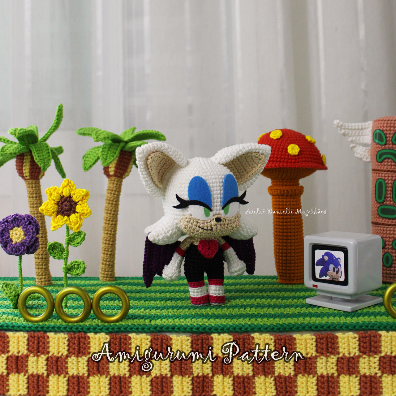 Rouge the Bat Amigurumi Pattern – PDF Digital Download (English)