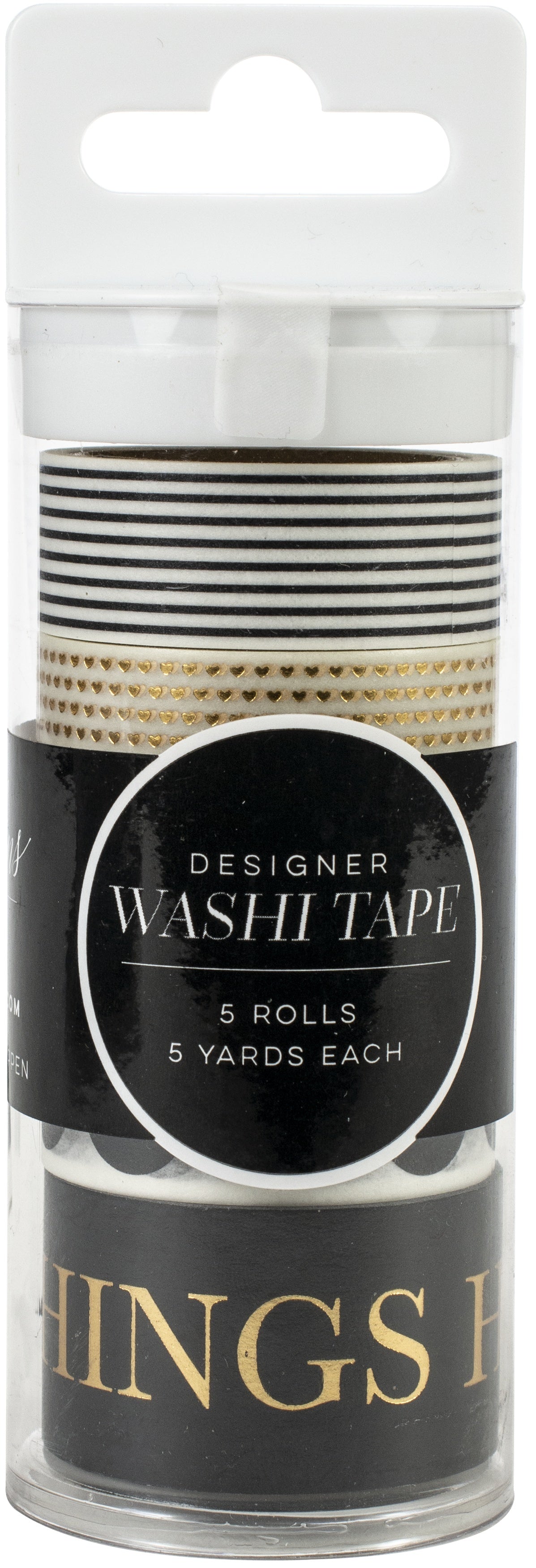 Teresa Collins Washi Tape Tube 5/Pkg - Make It Happen