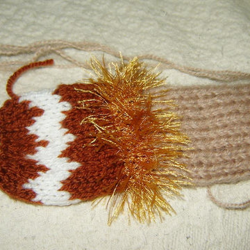 Knit Snowfamily cocoa color, toys for christmas