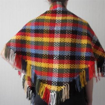 Vintage tartan shawl