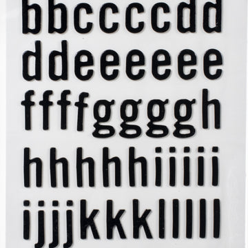American Crafts Heidi Swapp Honey & Spice Thickers Stickers 175/Pkg - Alphabet/Glossy Black Chipboard