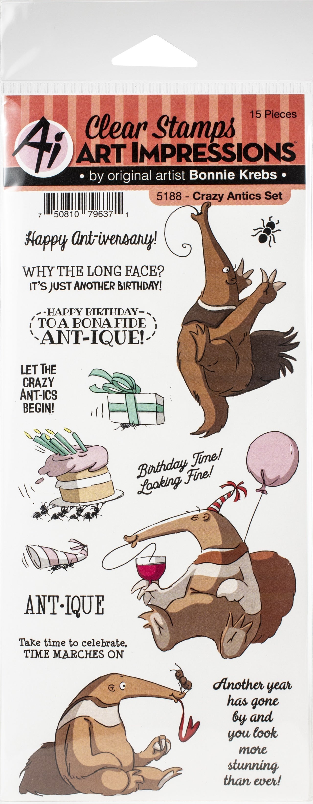 Art Impressions Funny Farm Clear Stamps - Crazy Antics