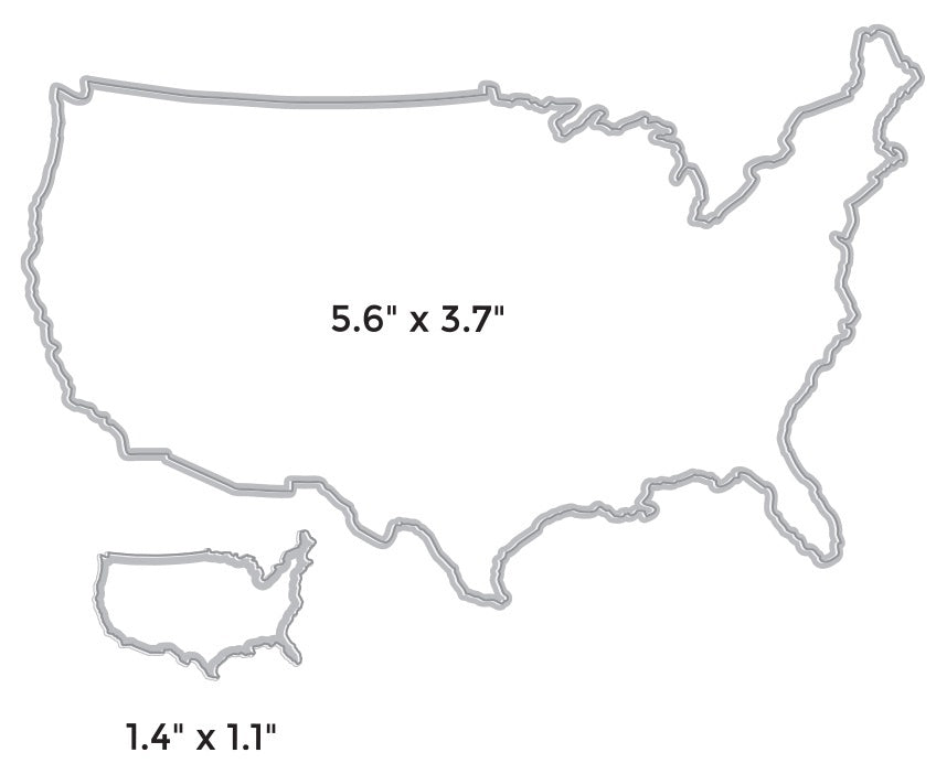 Hero Arts Infinity Dies - US Map