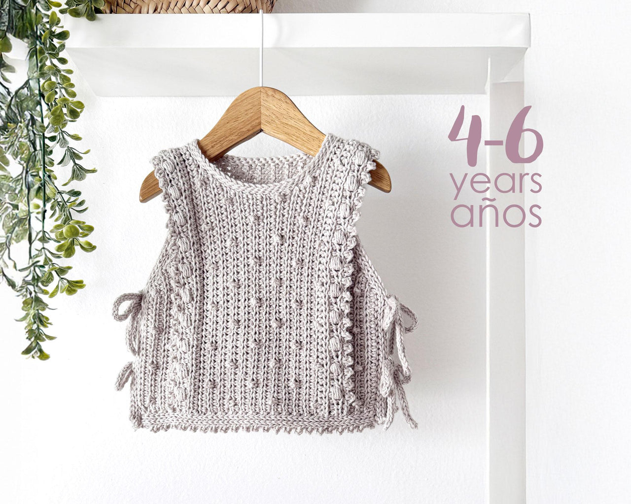 4-6 years – PICOTS Crochet Vest Pattern