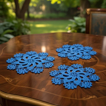 Crochet Round Motif Coaster Doily Pattern