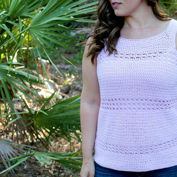 Blushing Eyelet Tank