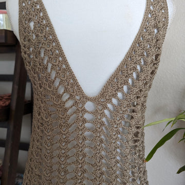 Sandy Crochet Mesh Tank Top