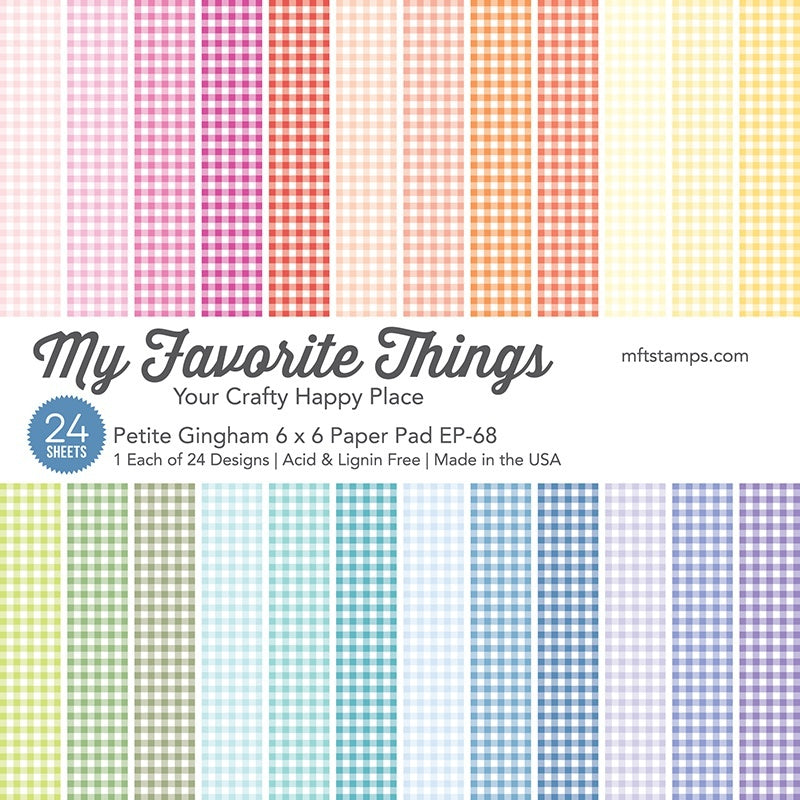 My Favorite Things Single-Sided Paper Pad 6"X6" 24/Pkg - Petite Gingham