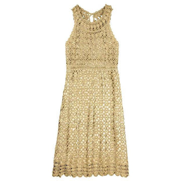 Empire Waist Crochet Dress – Elegant Lace Midi Dress