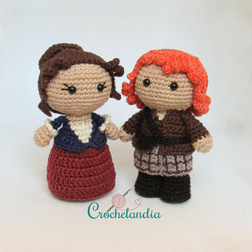 Claire and Jamie - amigurumi patterns by Crochelandia