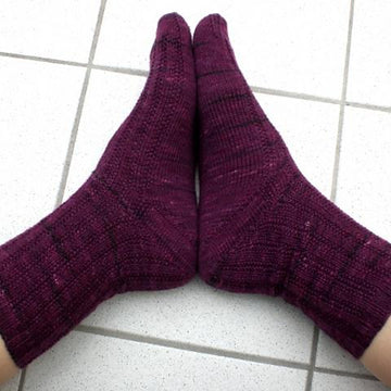 Broken Rib Hybrid Heel Socks