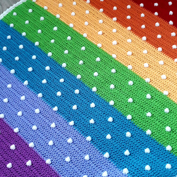 Raindrops and Rainbow Blanket