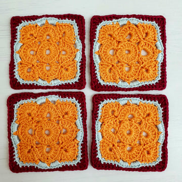 Square Flower Coaster