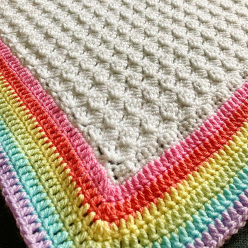 Rainbow Baby Blanket Crochet Pattern #437