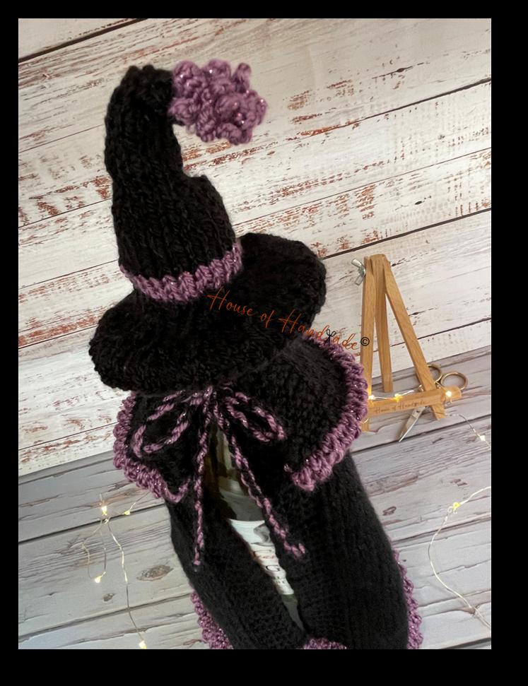 Wicked Witch Bottle Cover Knitting Pattern