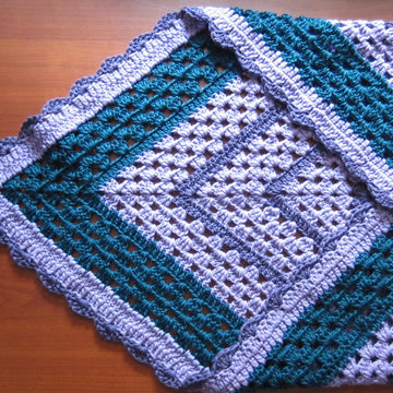 Scraptastic Shawlette with Crochet Button