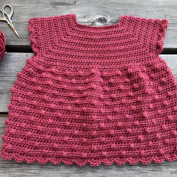 Crochet baby dress - Sylvia Bobble Dress
