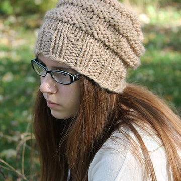 Beehive Slouchy Hat Knitting Pattern 242