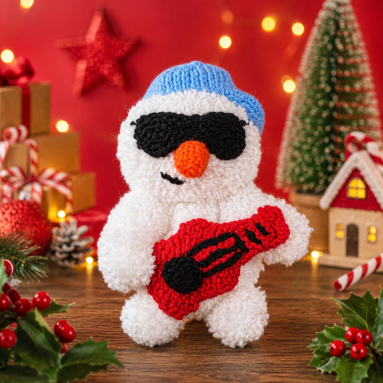 Christmas Rapper Snowman Choc Orange Cover / Toy