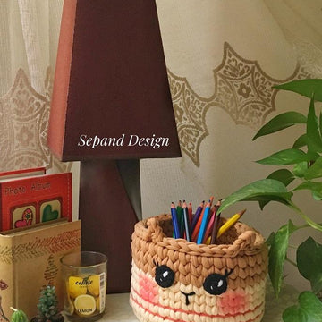 Recycled (t-shirt) yarn basket- Cat-101