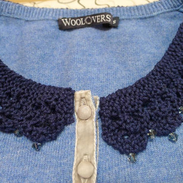 Felicity Vintage Style Knitted and Beaded Collar