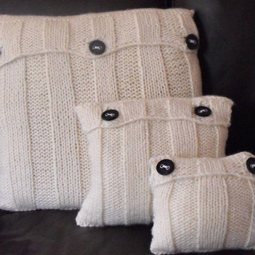 SUPERFAST VERTICAL STRIPES CUSHION COVER SET KNITTING PATTERN -  MADMONKEYKNITS