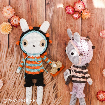 Crochet pattern Amigurumi Miki + accessories