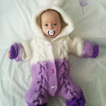 Knit Cable Baby Romper