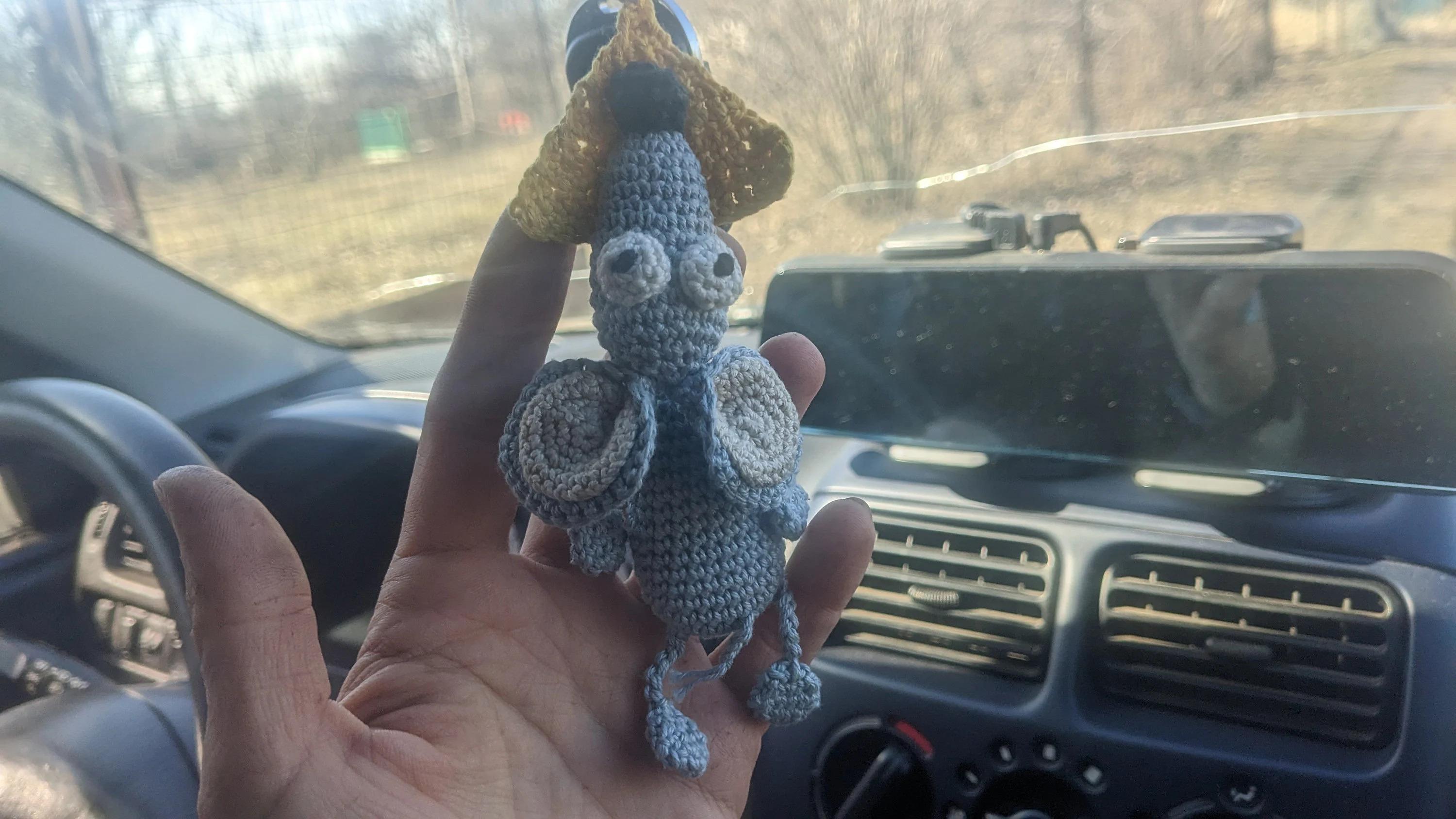 Mouse Amigurumi Car Charm English-US