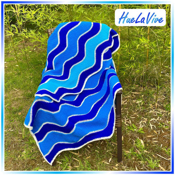 Tunisian ripple blanket by HueLaVive