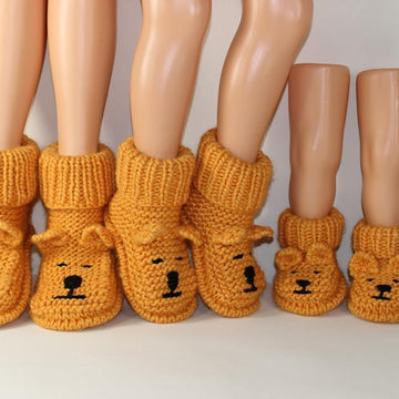 Childrens Teddy Bear Slipper Boots