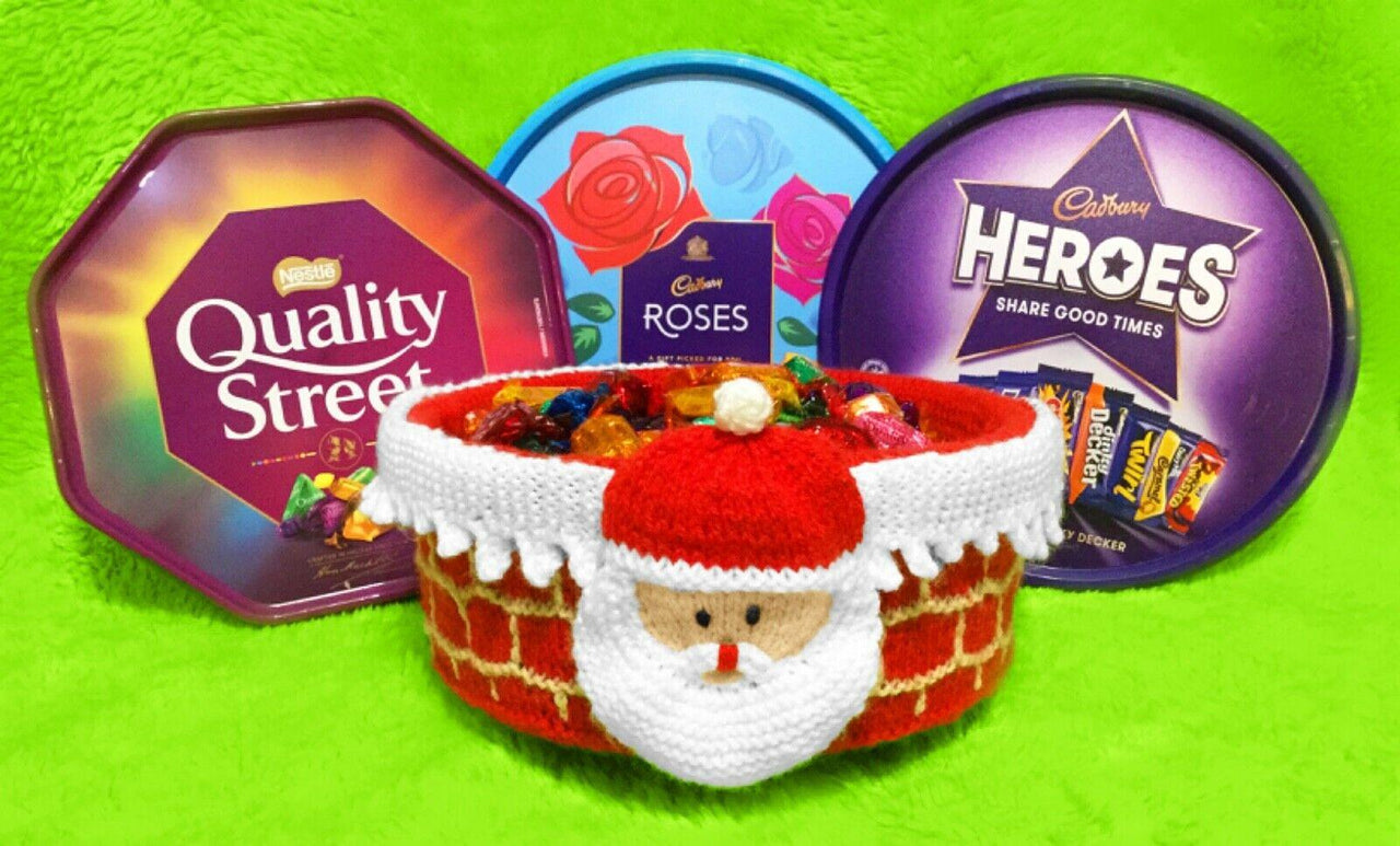 Christmas Santa Chimney Roses Chocolate Tub Cover