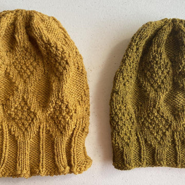 Double Seed Stitch Trellis Hat