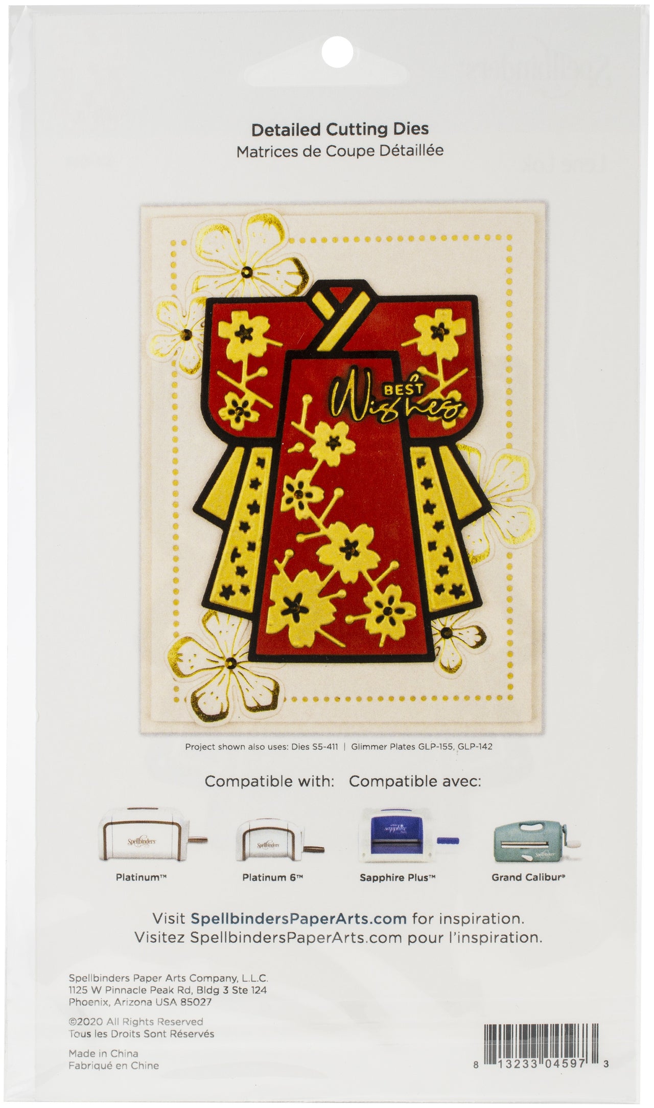 Spellbinders Destination Japan Etched Die By Lene Lok - Die D-Lites Kimono