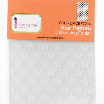 Dress My Craft Embossing Folder 3"X4.75" - Star Pattern
