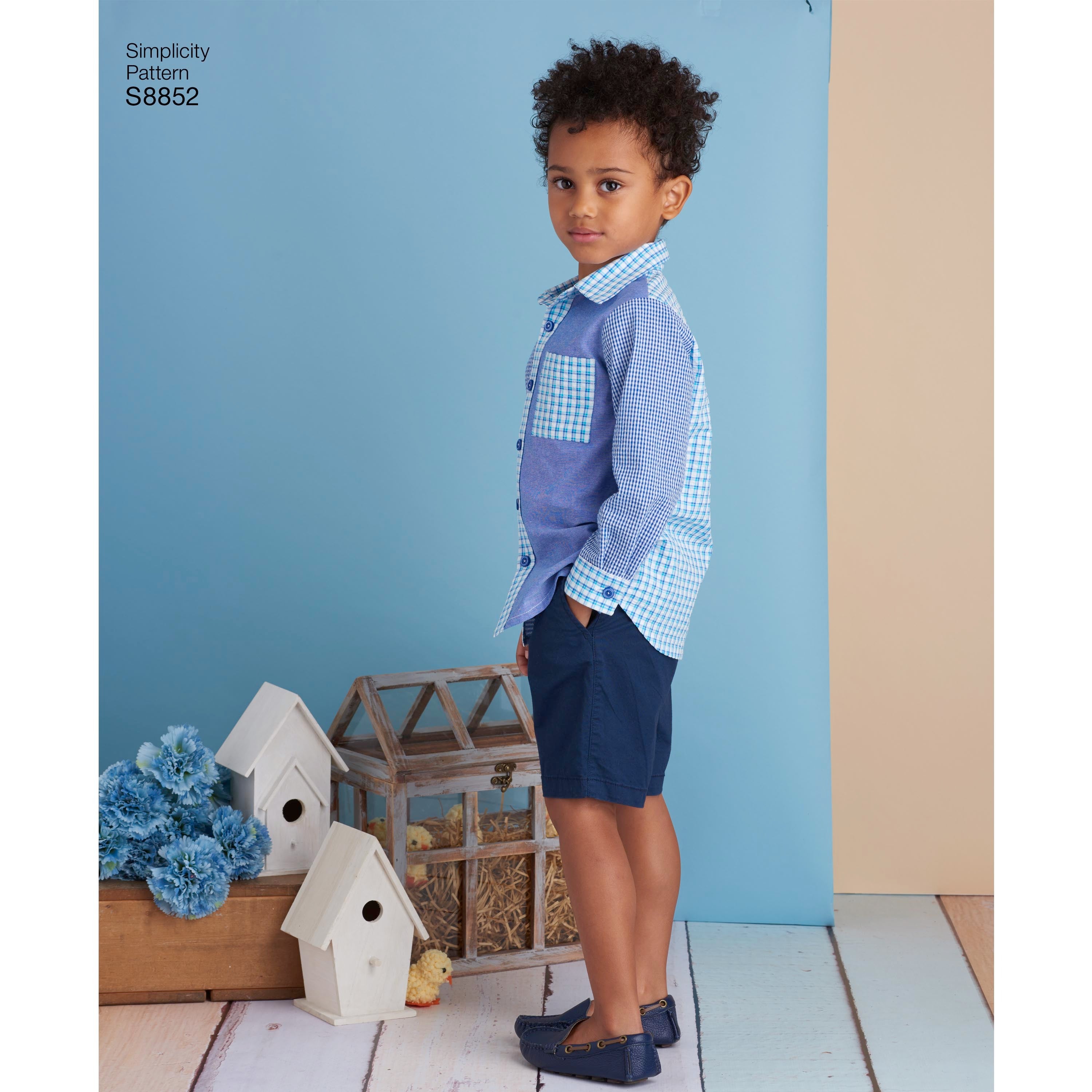 Simplicity S8852 Child's Dresses and Shirt - Paper Pattern, Size A (3-4-5-6-7-8)