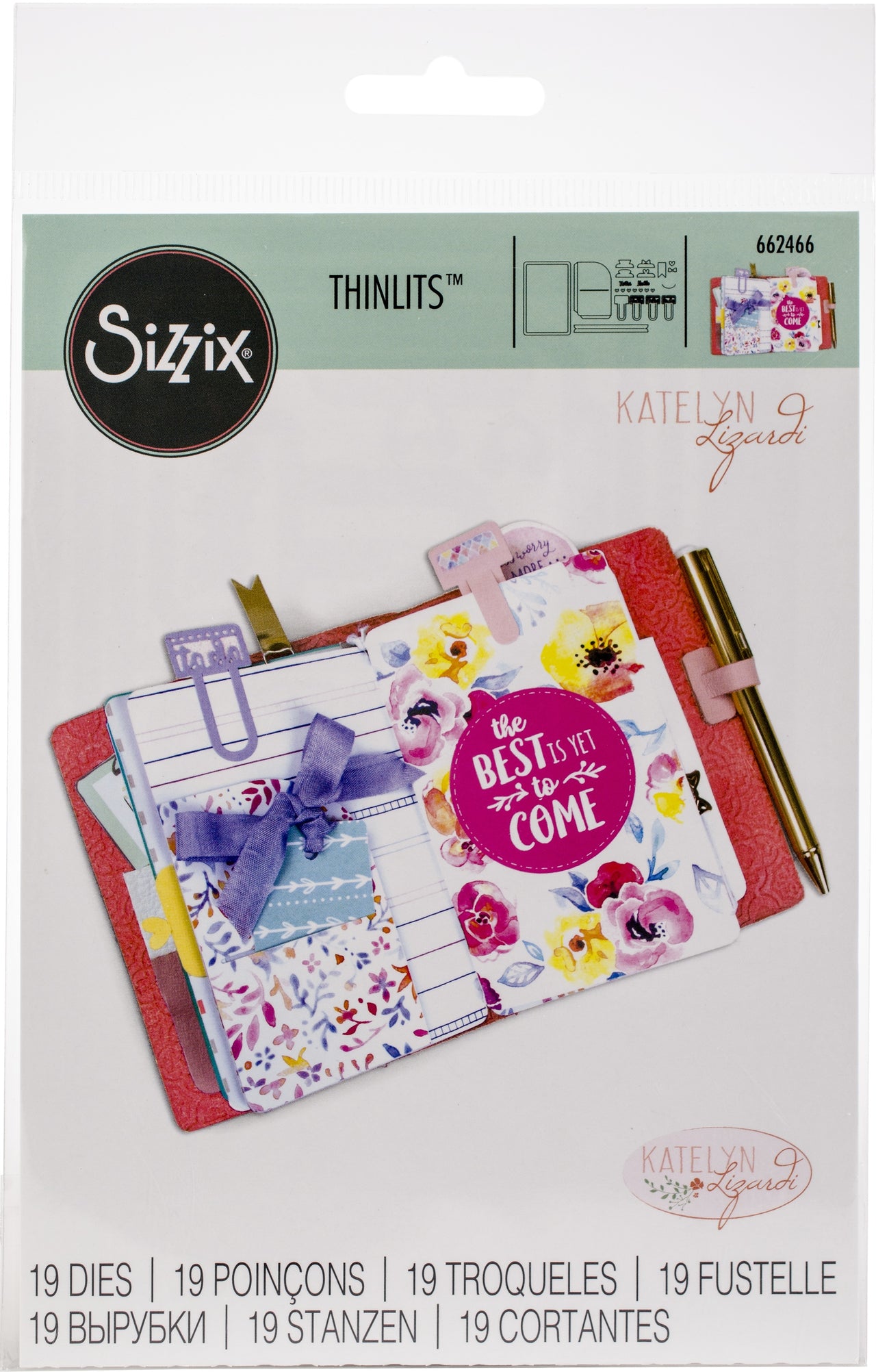 Sizzix Thinlits Dies By Katelyn Lizardi 19/Pkg - Traveler's Notebook Inserts