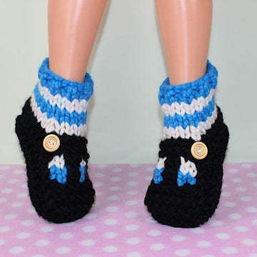 Childrens Super Chunky Stripe Sock T Bar Sandal Slippers