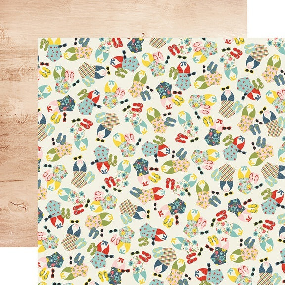 Simple Stories Summer Farmhouse Double-Sided Cardstock 12"X12" 25/Pkg - Sunnies & Sandals
