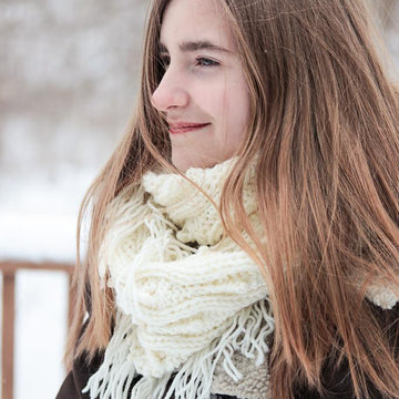 Irish Bobble Infinity Scarf