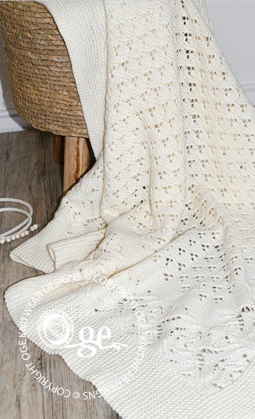 Lace and Diamond Heirloom Blanket and matching Jacket -  P098