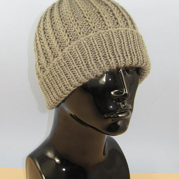 Chunky Simple Fishermans Rib Beanie Hat
