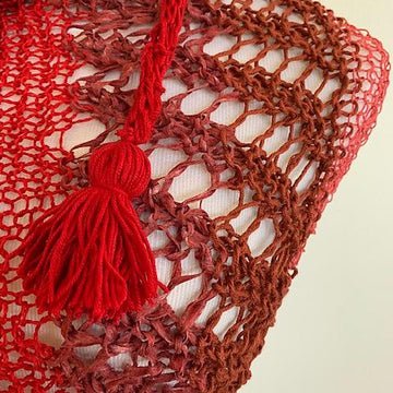 Vermillion shawl
